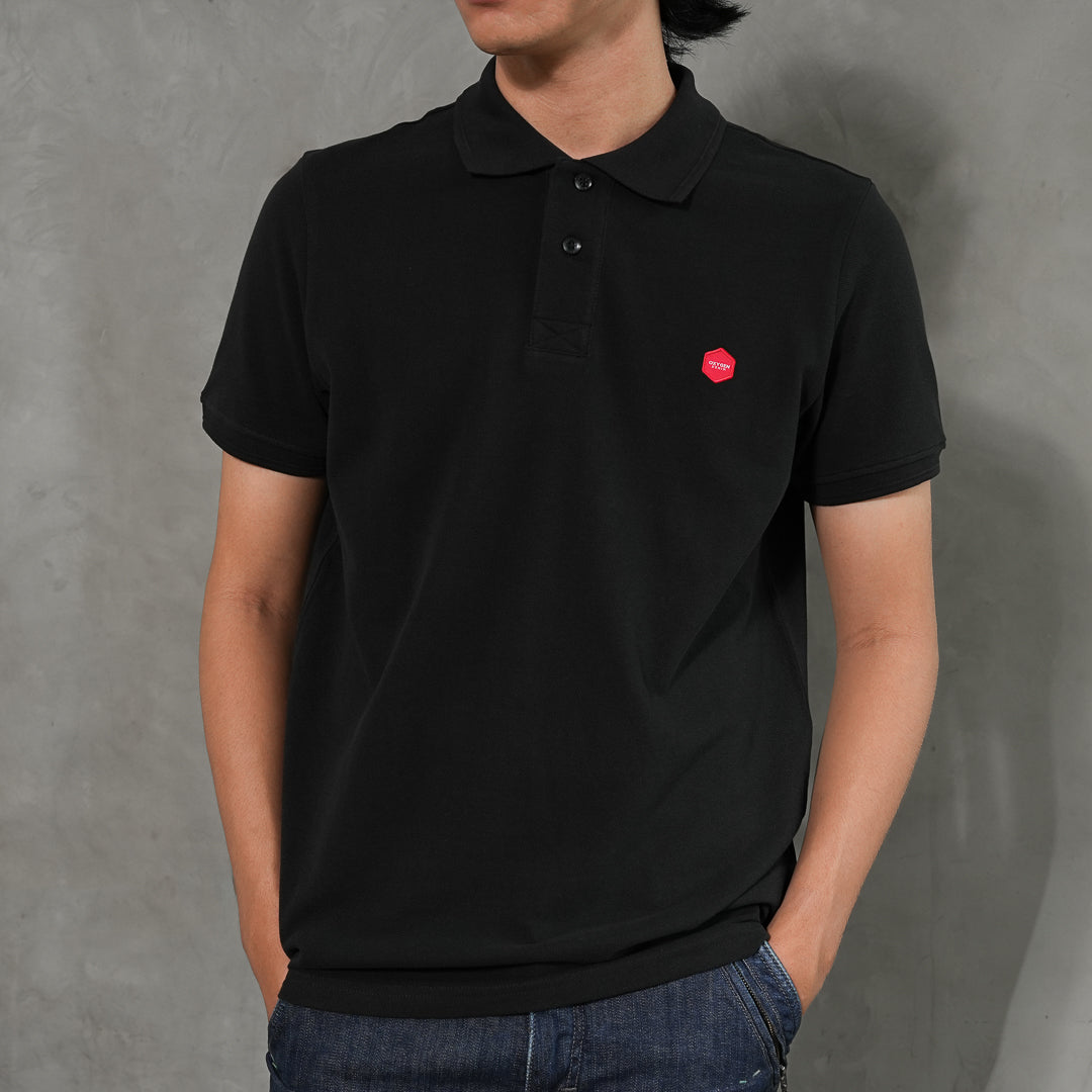 Oxygen Denim Prime B Relax Fit Polo Shirt - Black (0212)