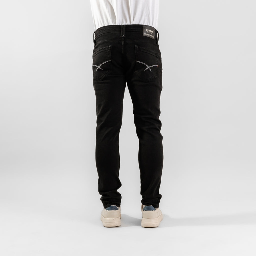 Oxygen Denim 702S Prime CF Skinny Jeans Stretch - Black (0312)