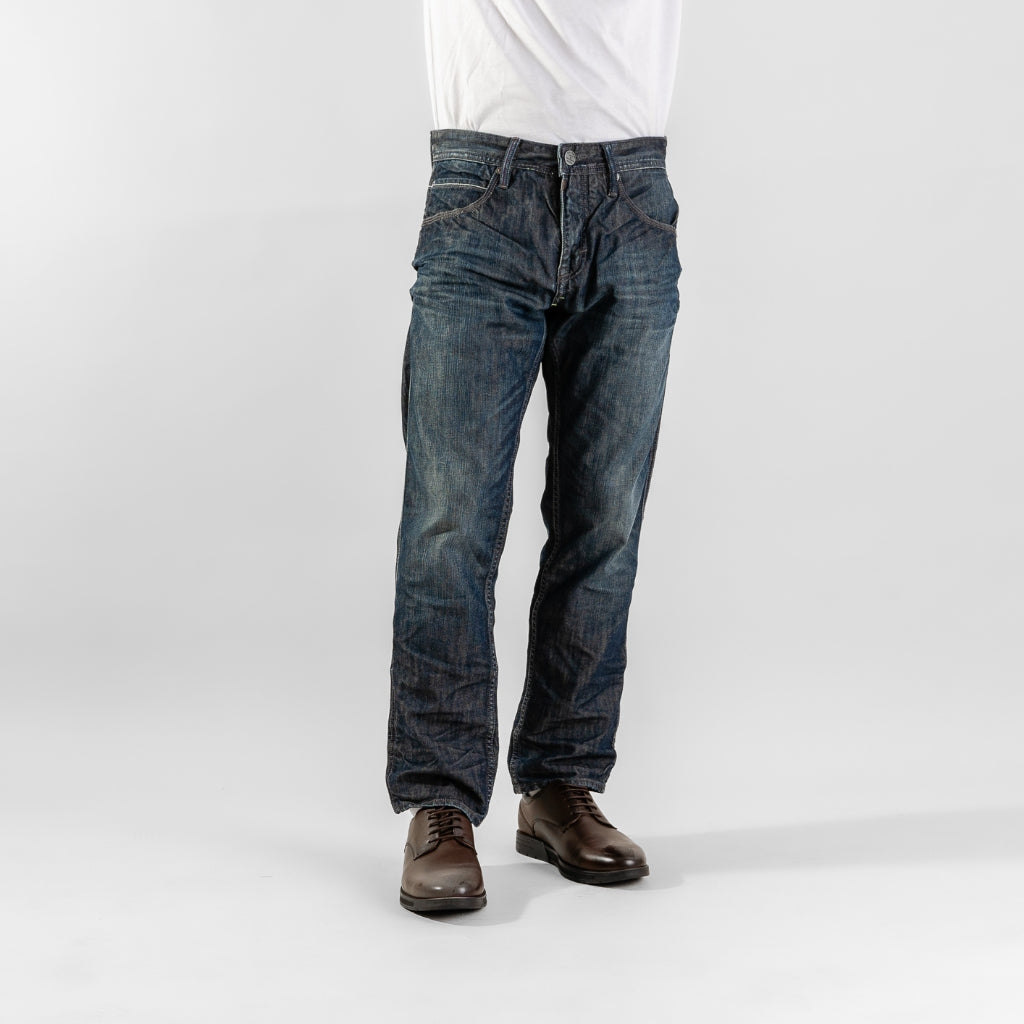 Oxygen Denim 705NS Prime CF Straight Fit Non Stretch Jeans - Dark Blue (0201)
