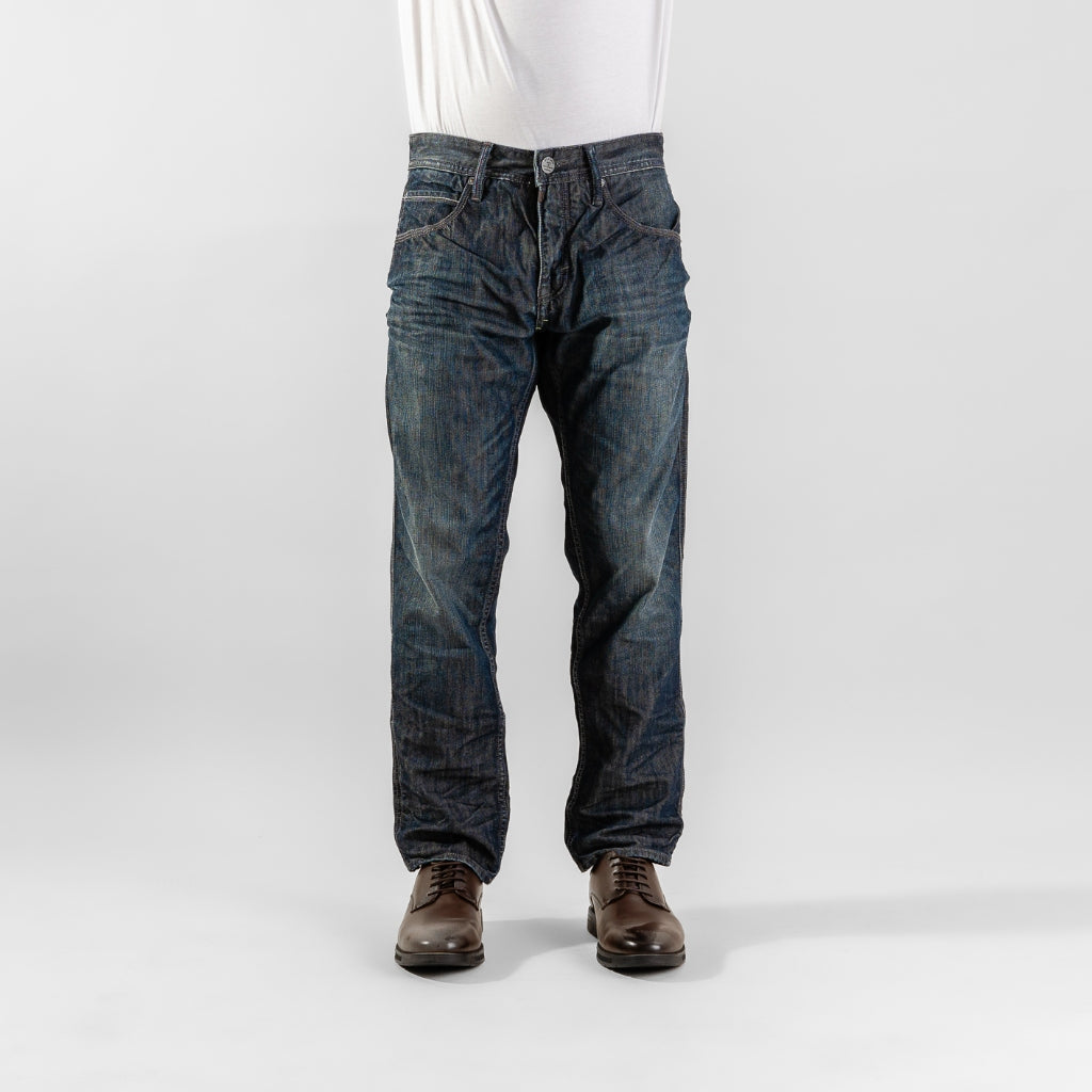 Oxygen Denim 705NS Prime CF Straight Fit Non Stretch Jeans - Dark Blue (0201)