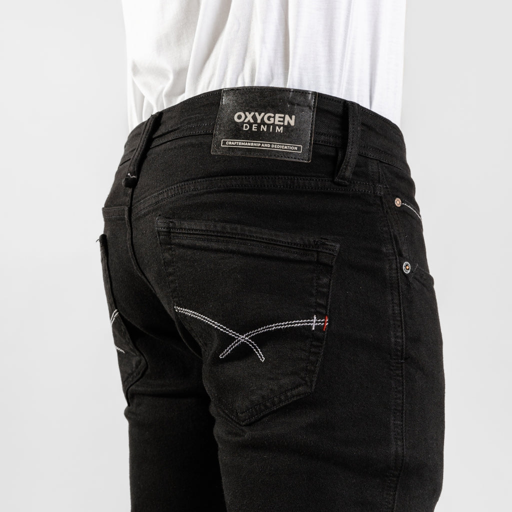 Oxygen Denim 702S Prime CF Skinny Jeans Stretch - Black (0312)