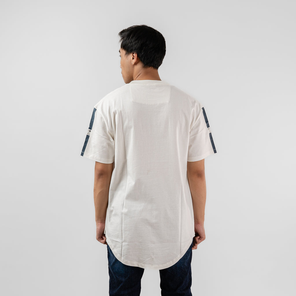 Oxygen Denim Evolve Speed Dial Leham Rounded Tee - Oversized T-shirt White