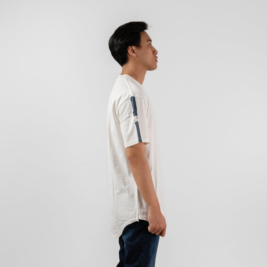 Oxygen Denim Evolve Speed Dial Leham Rounded Tee - Oversized T-shirt White