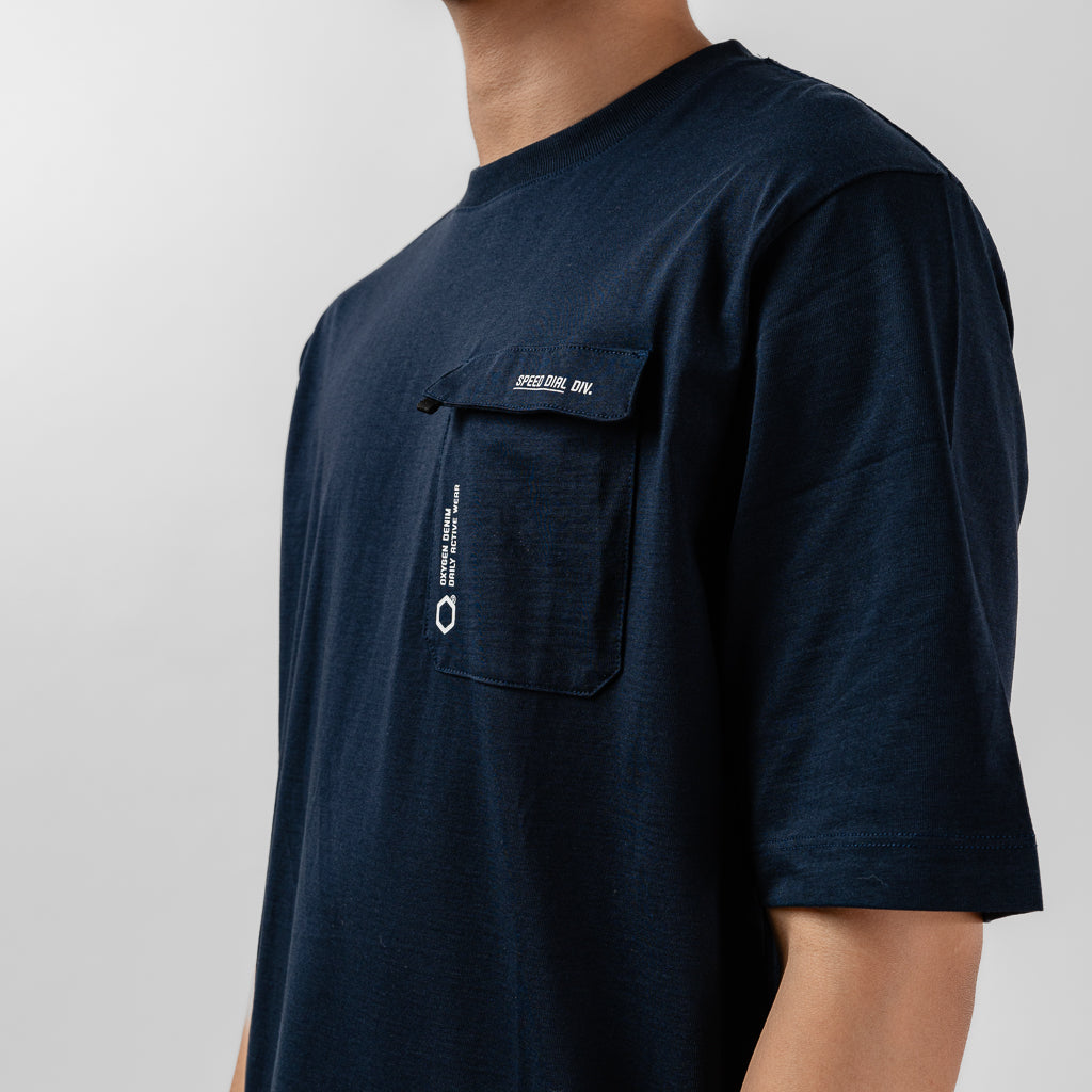 Oxygen Denim Evolve Speed Dial Pokera Boxy Oversized Tee - Navy