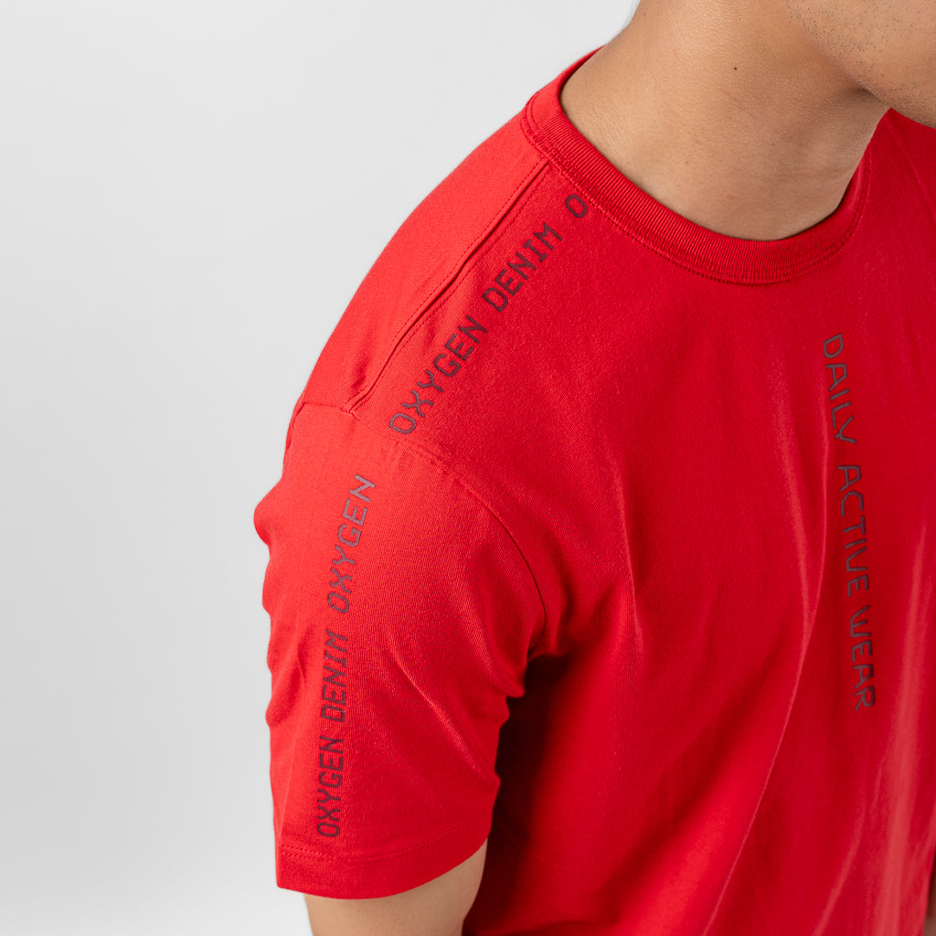 Oxygen Denim Invade Speed Dial Head Line T-Shirt - Red