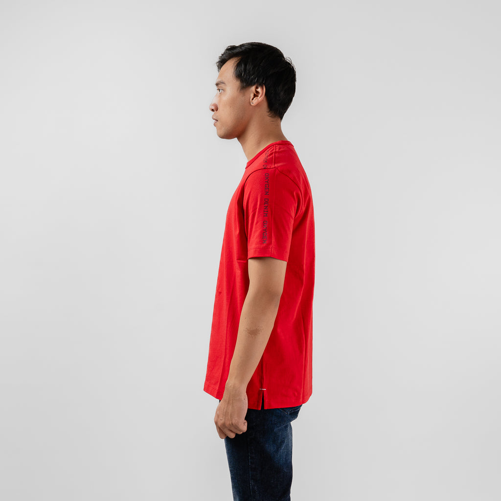 Oxygen Denim Invade Speed Dial Head Line T-Shirt - Red