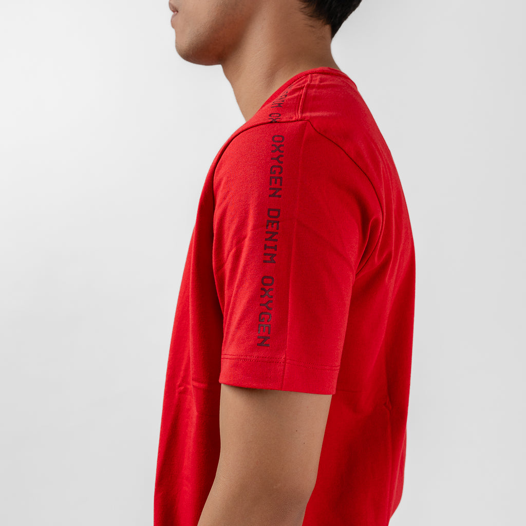 Oxygen Denim Invade Speed Dial Head Line T-Shirt - Red