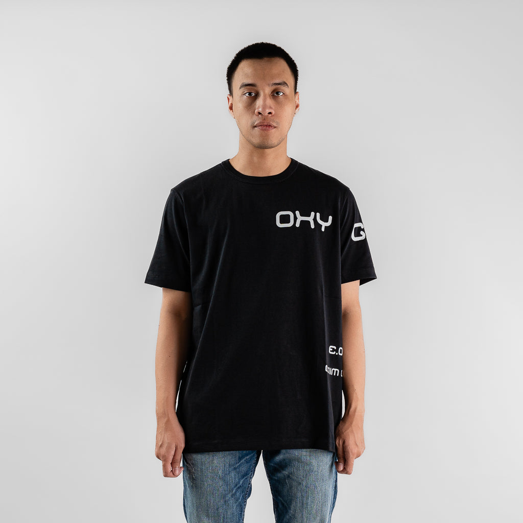 Oxygen Denim Invade Speed Dial Corner Flag T-Shirt - Black