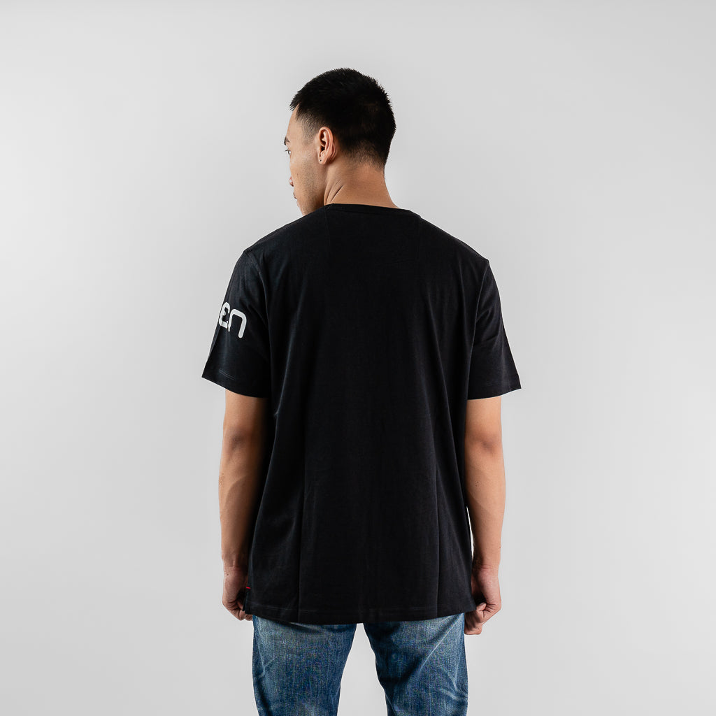 Oxygen Denim Invade Speed Dial Corner Flag T-Shirt - Black