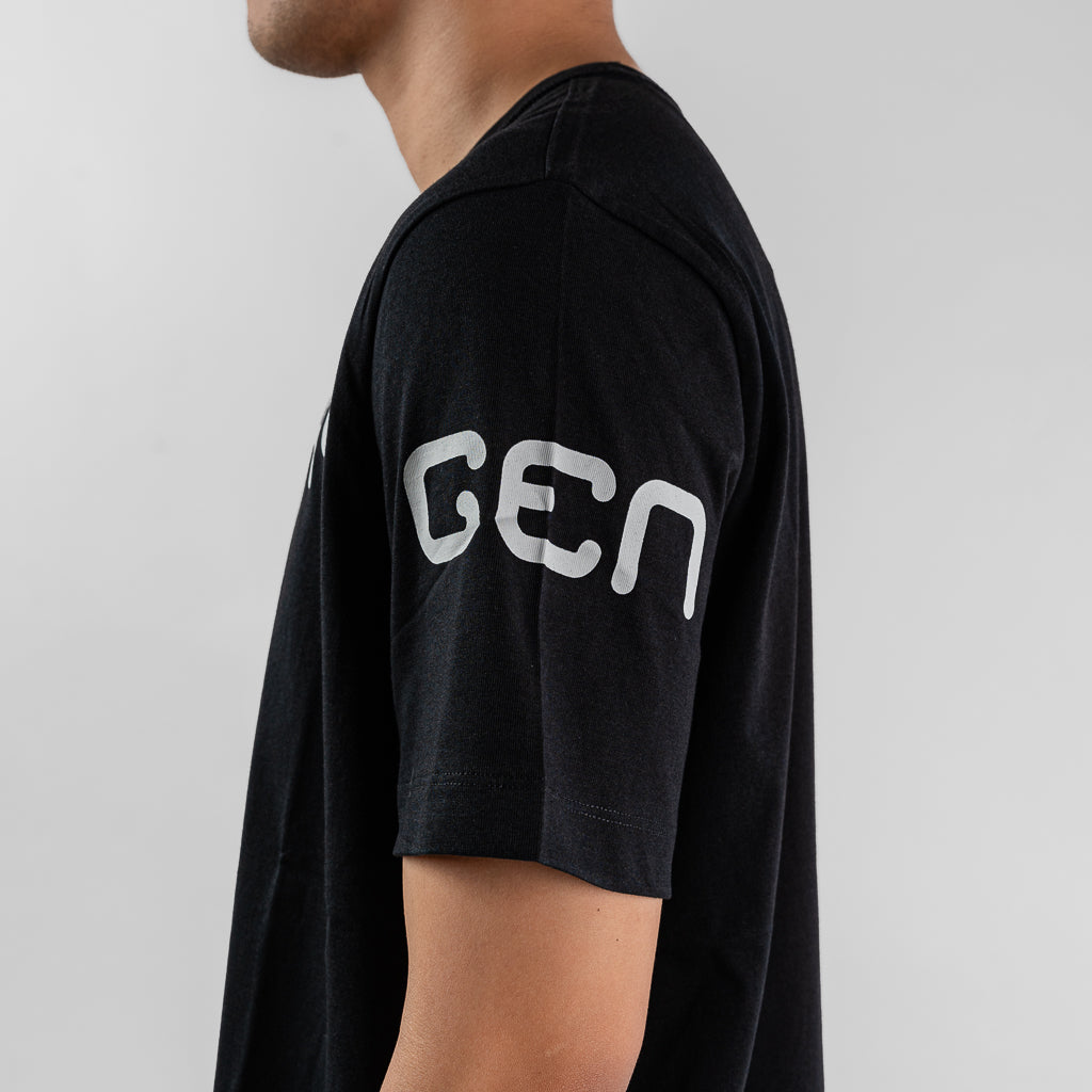 Oxygen Denim Invade Speed Dial Corner Flag T-Shirt - Black