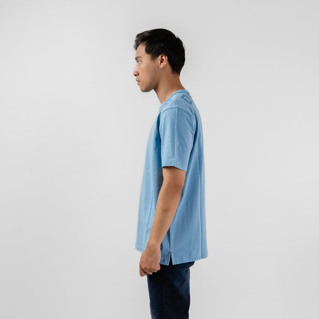 Oxygen Denim Invade Speed Dial Dart Neck T-Shirt - Blue