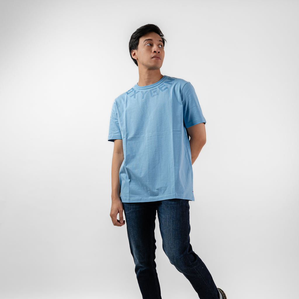 Oxygen Denim Invade Speed Dial Dart Neck T-Shirt - Blue