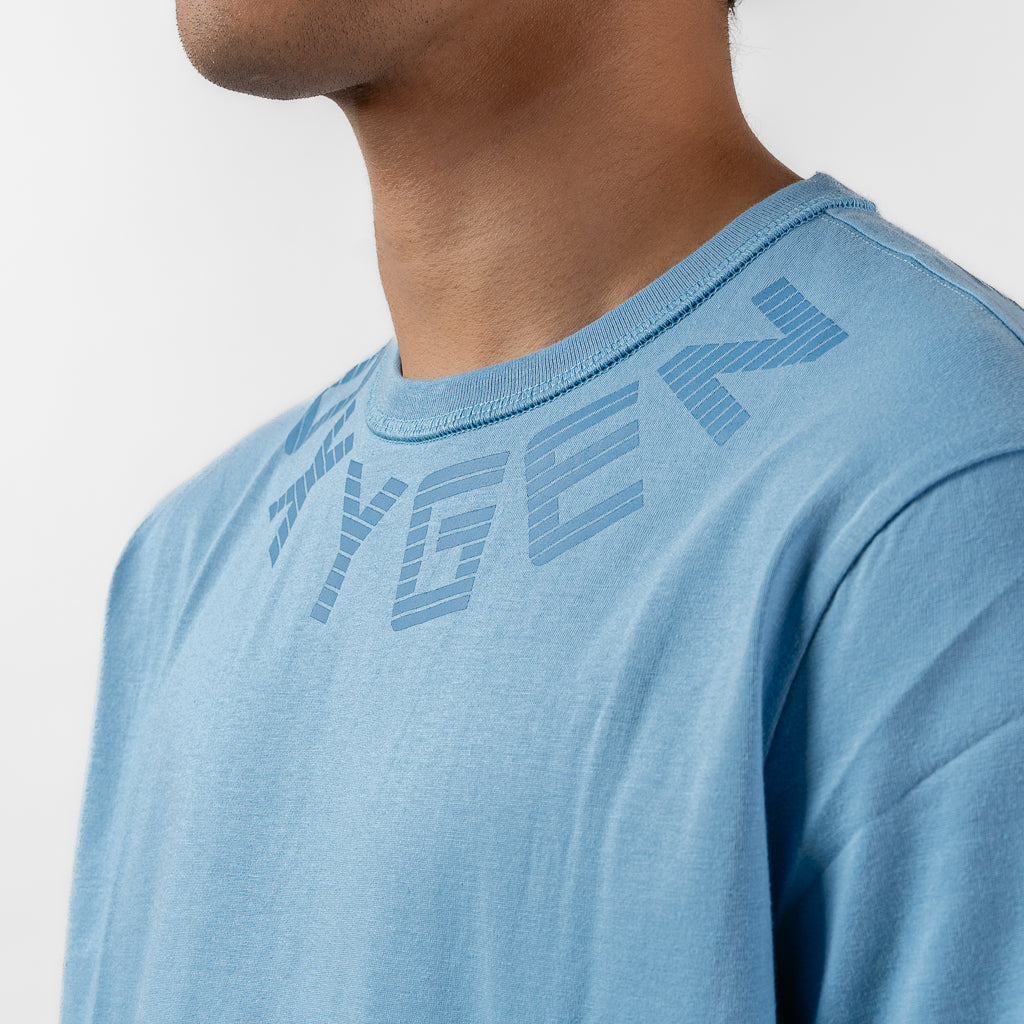 Oxygen Denim Invade Speed Dial Dart Neck T-Shirt - Blue