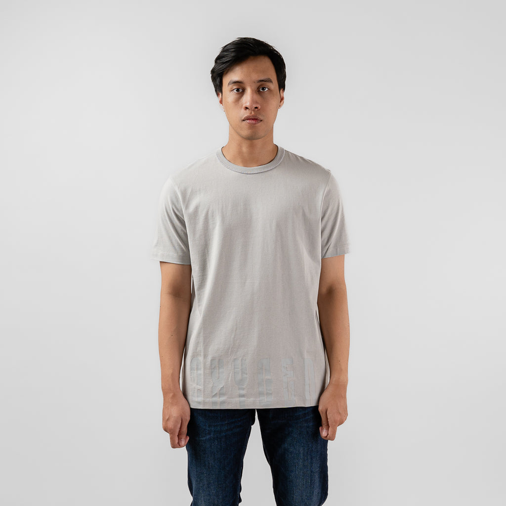 Oxygen Denim Invade Speed Dial Down Flat T-Shirt - Grey Pantone