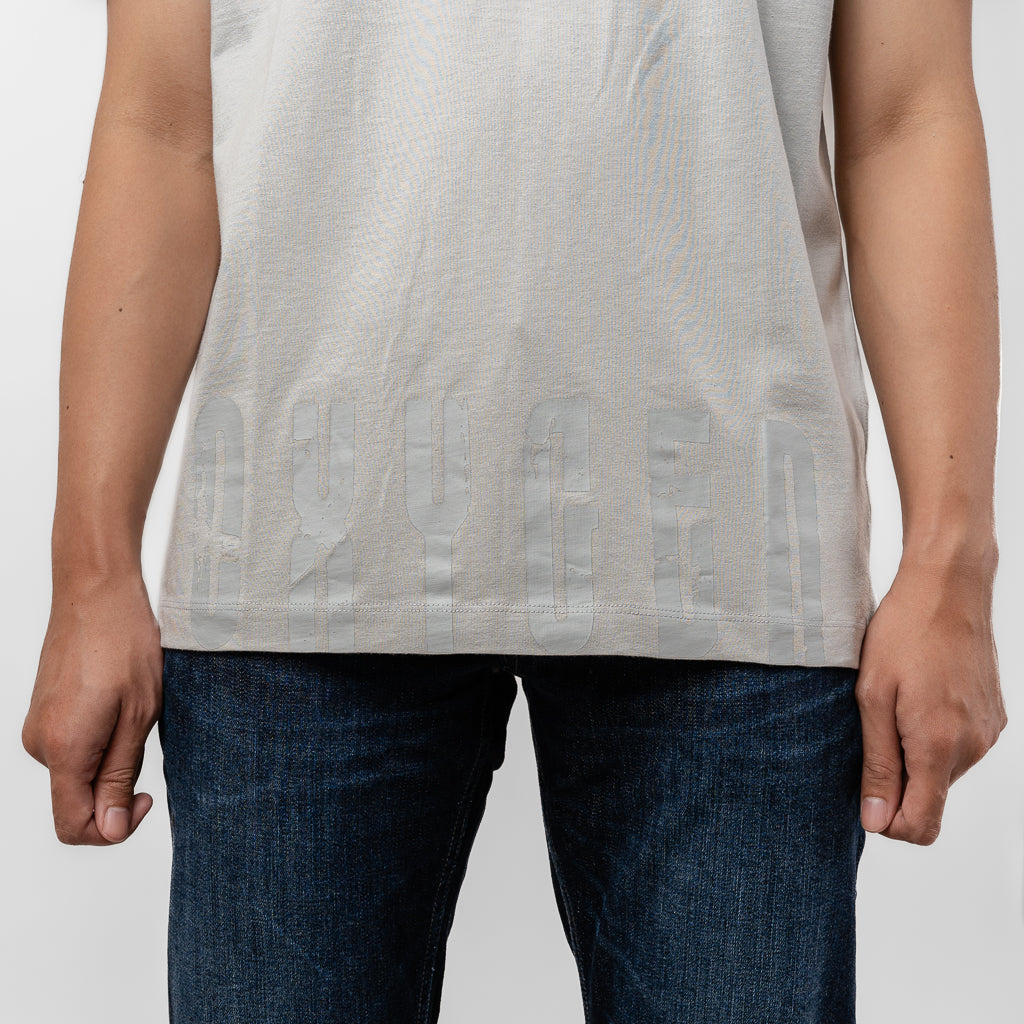 Oxygen Denim Invade Speed Dial Down Flat T-Shirt - Grey Pantone