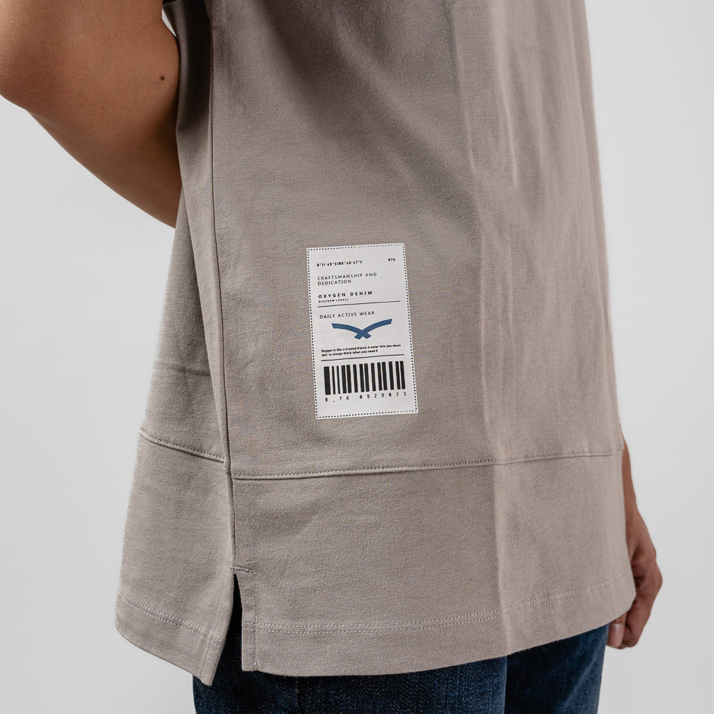 Oxygen Denim Evolve New Legacy Casra Flat Oversized T-shirt - Sustained Grey (1433)