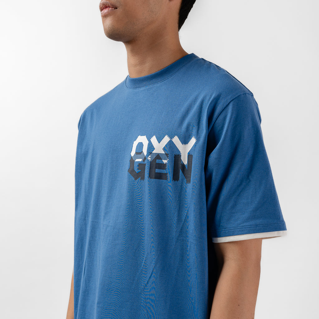 Oxygen Denim Evolve New Legacy Leham Boxy Oversized T-shirt - Elemental Blue (1514)