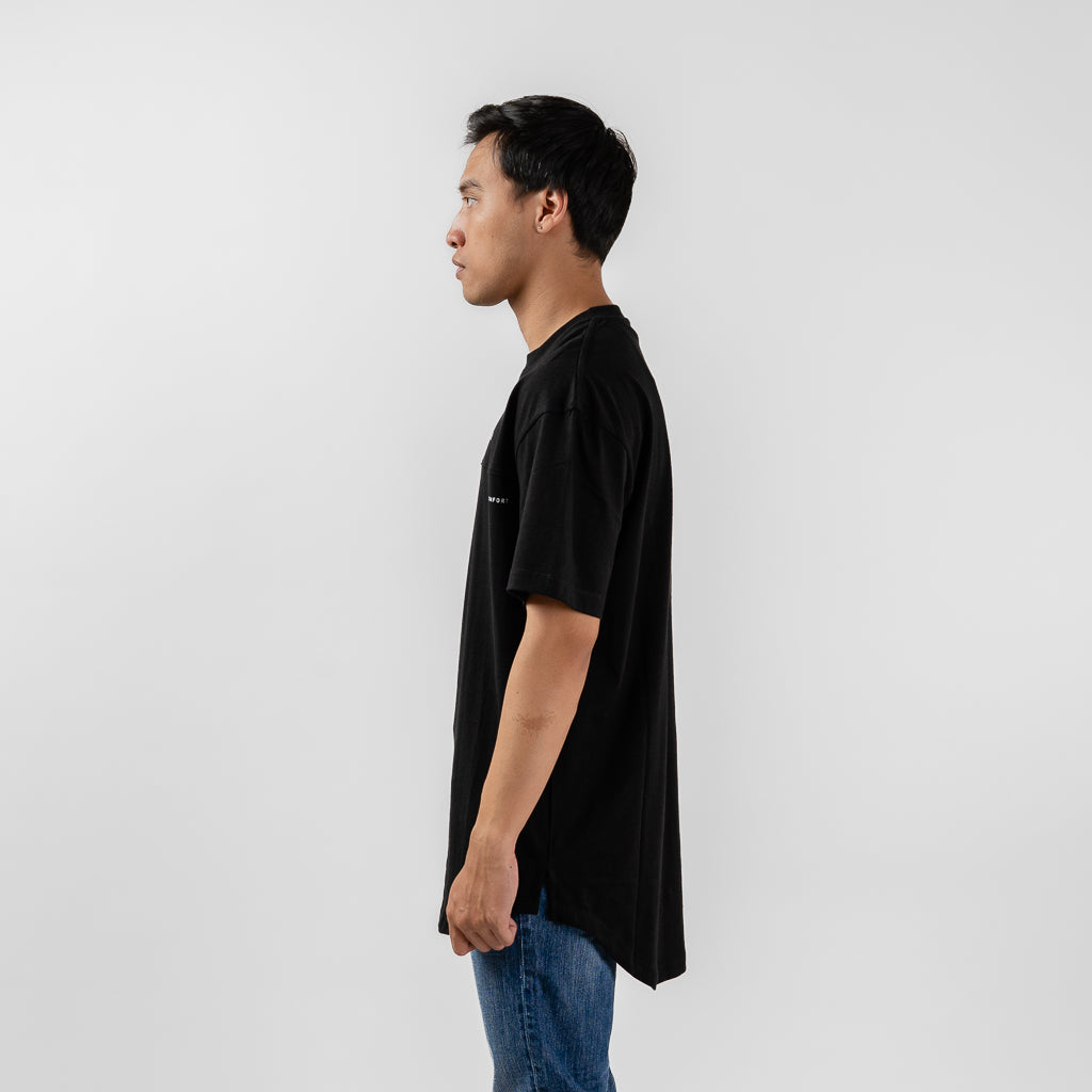 Oxygen Denim Evolve New Legacy Casra Rounded Oversized T-shirt - Black (1612)