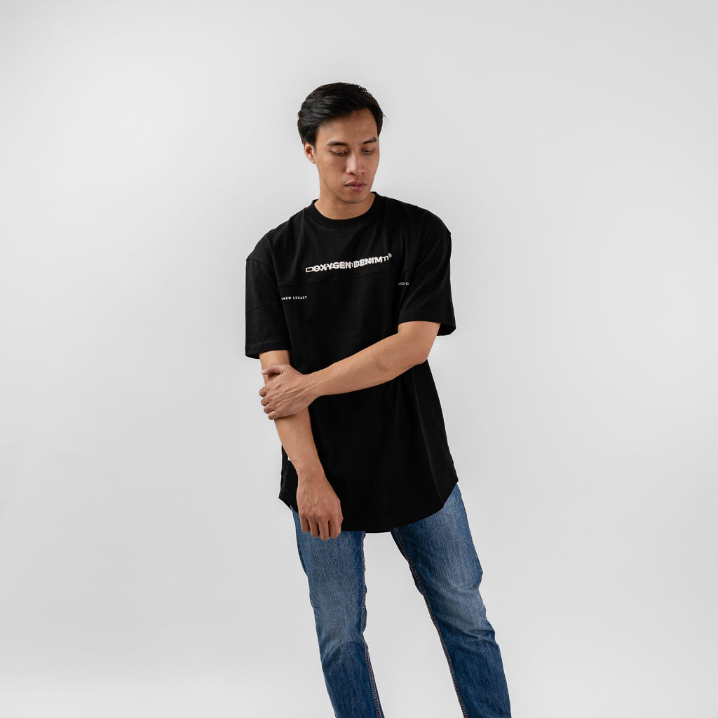 Oxygen Denim Evolve New Legacy Casra Rounded Oversized T-shirt - Black (1612)