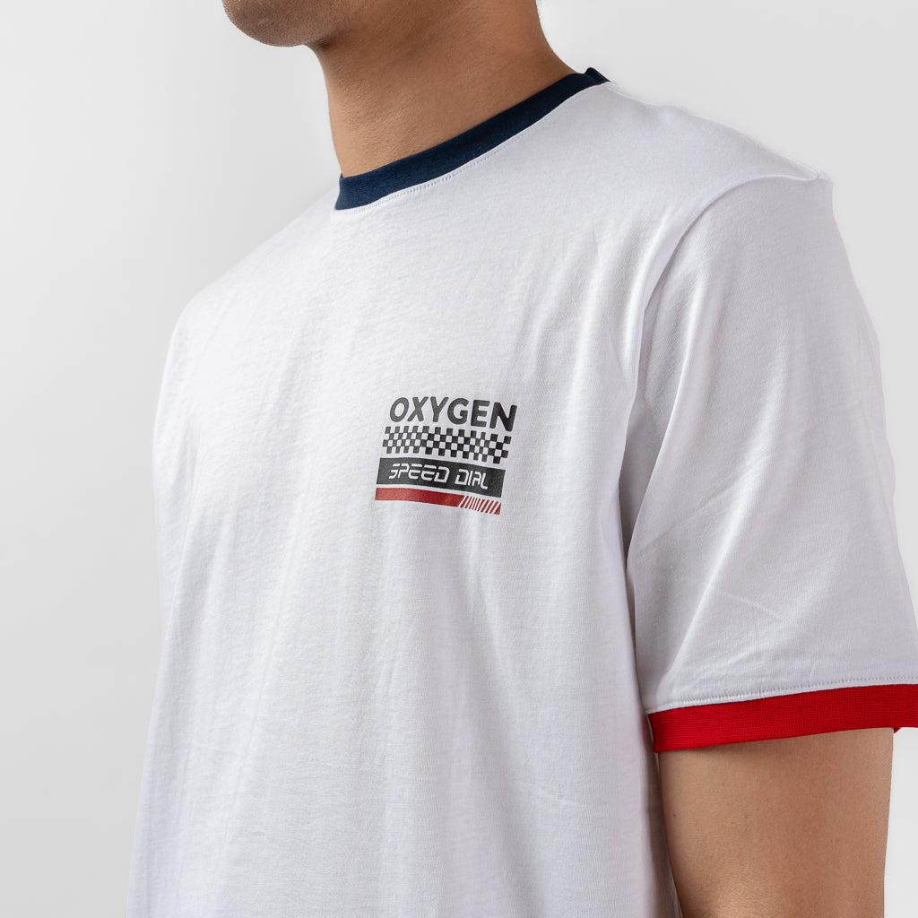 Oxygen Denim Prime CS Speed Dial Bold Ring Tee - White (20722)