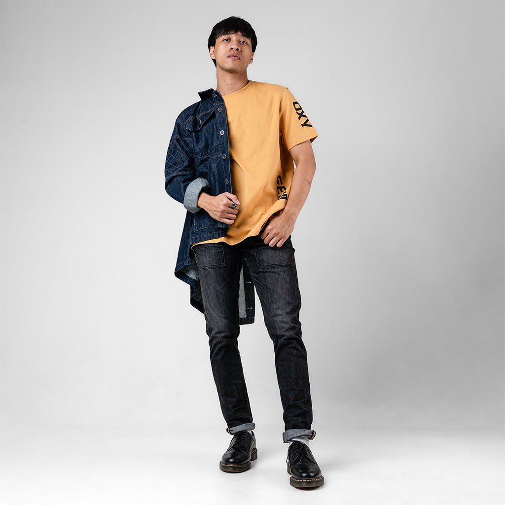 Oxygen Denim T-shirt Invade Arm - Mustard