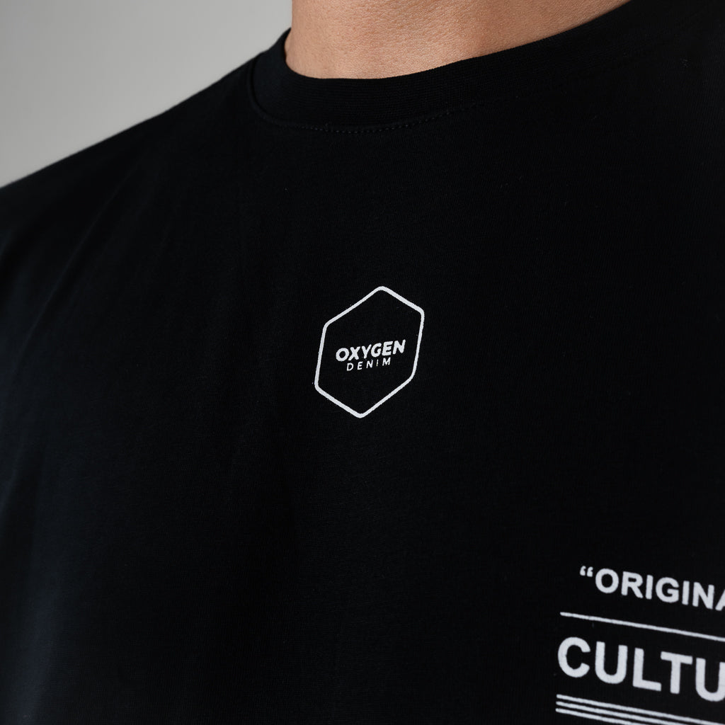 Oxygen Denim T-shirt Culture Society - Black