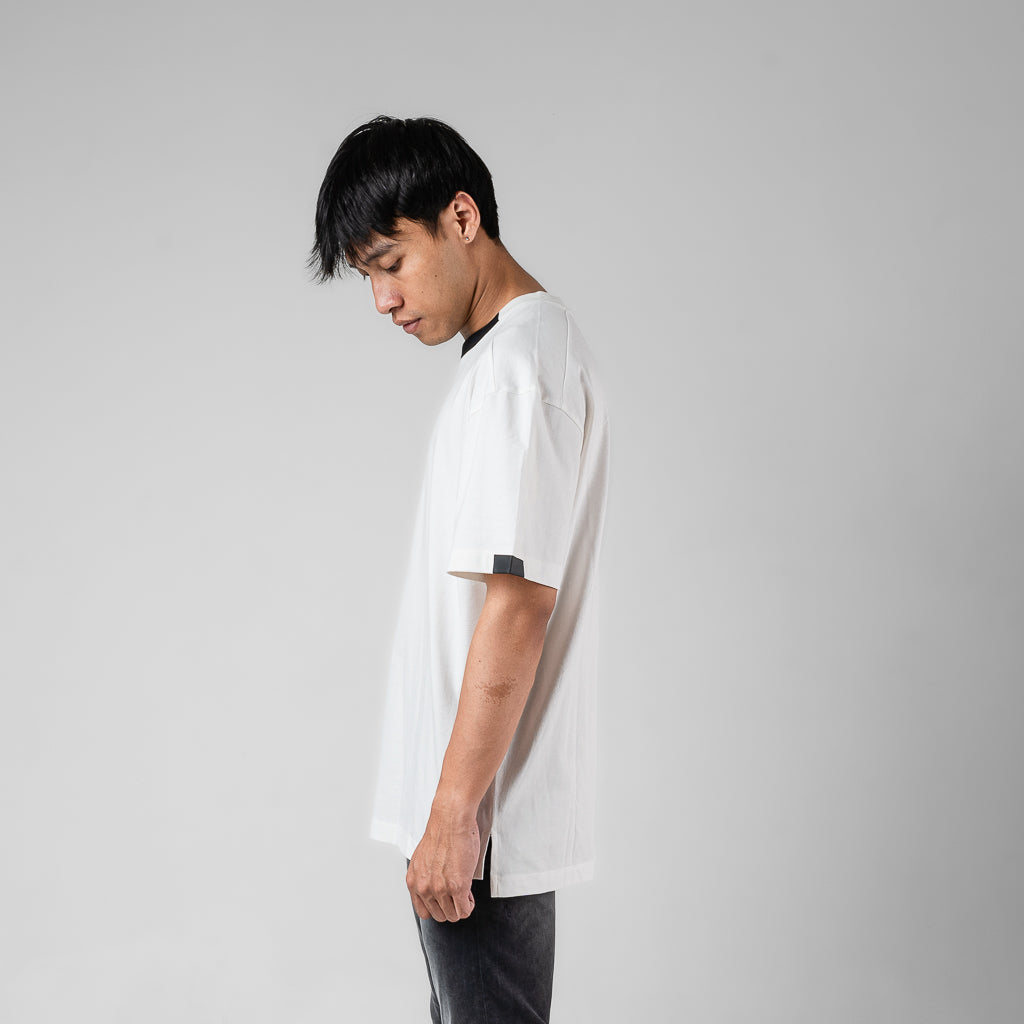 Oxygen Denim Free Spirit Linear Oversized T-Shirt - White