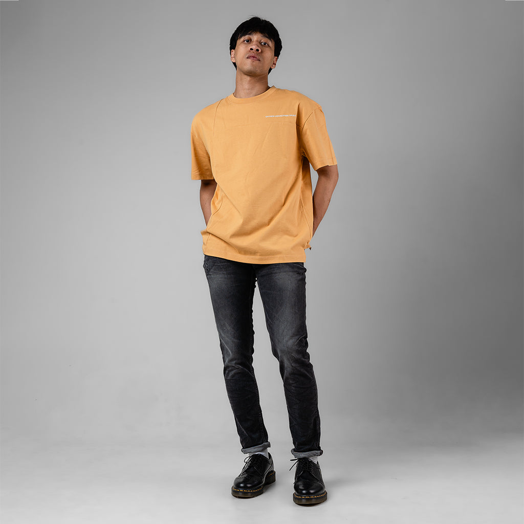 Oxygen Denim Free Spirit Grounder Oversized T-Shirt - Mustard