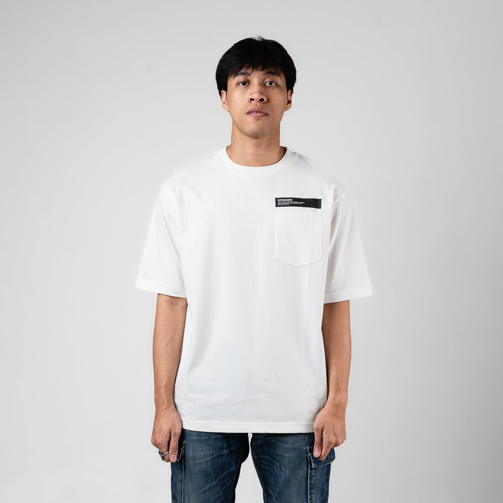 Oxygen Denim Personalized Pocket Oversized T-Shirt - White