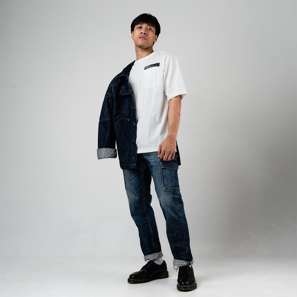 Oxygen Denim Personalized Pocket Oversized T-Shirt - White