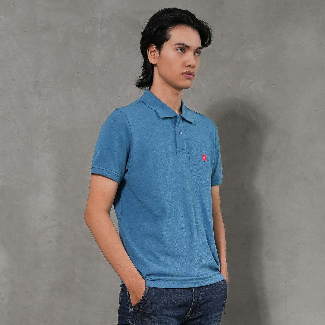 Oxygen Denim Prime B Relax Fit Polo Shirt - Cornet Blue (0114)