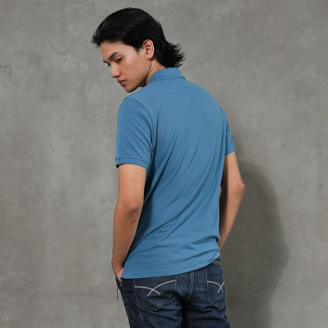 Oxygen Denim Prime B Relax Fit Polo Shirt - Cornet Blue (0114)