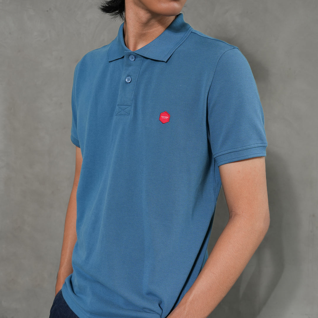 Oxygen Denim Prime B Relax Fit Polo Shirt - Cornet Blue (0114)