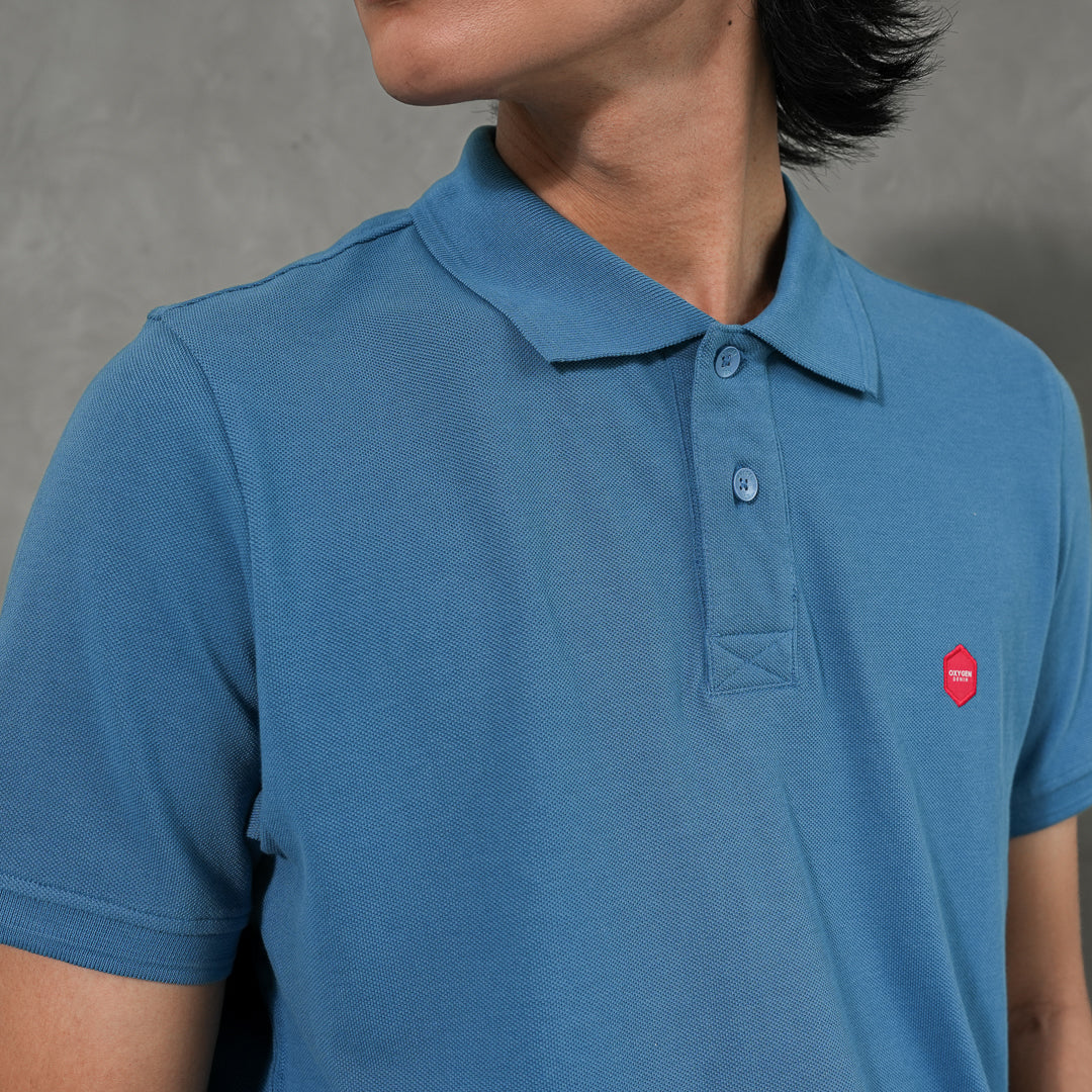 Oxygen Denim Prime B Relax Fit Polo Shirt - Cornet Blue (0114)
