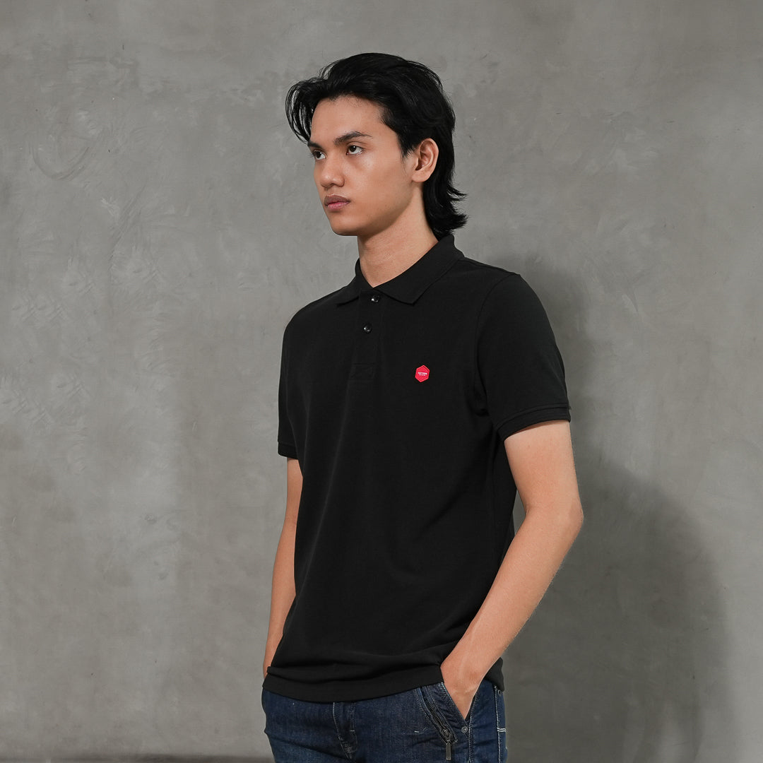 Oxygen Denim Prime B Relax Fit Polo Shirt - Black (0212)