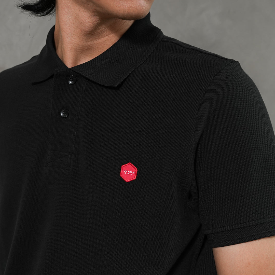 Oxygen Denim Prime B Relax Fit Polo Shirt - Black (0212)