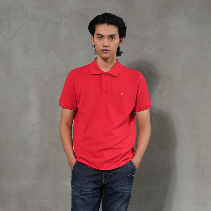 Oxygen Denim Prime B Relax Fit Polo Shirt - Red Blossom (0323)