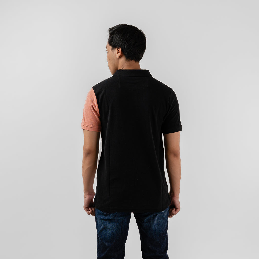 Oxygen Denim Evolve New Legacy Polo Shirt - Black Apricot Crush White (0912)