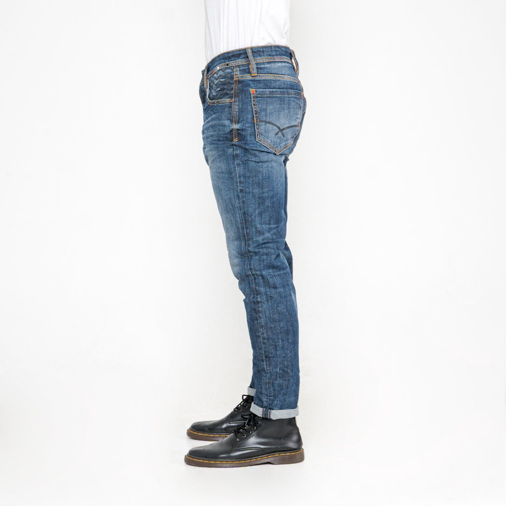 Oxygen Denim 706S Slim Fit Wave Jeans 7602 - Medium Blue