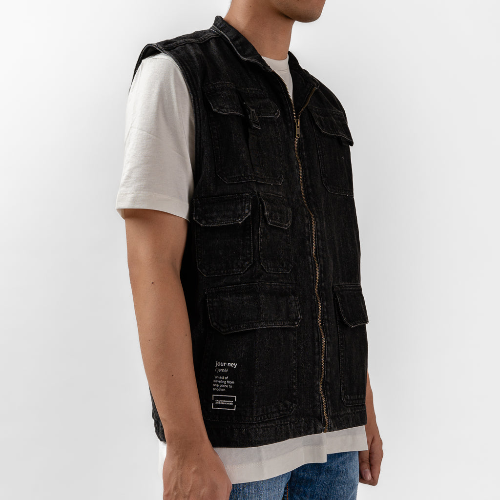 Oxygen Denim 604 Vest Journey - Black 0311