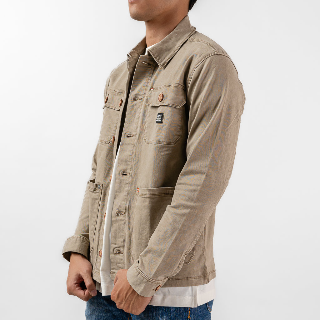 Oxygen Denim 605 Evolve Speed Dial Casmoto Jacket - Khaky (0527)