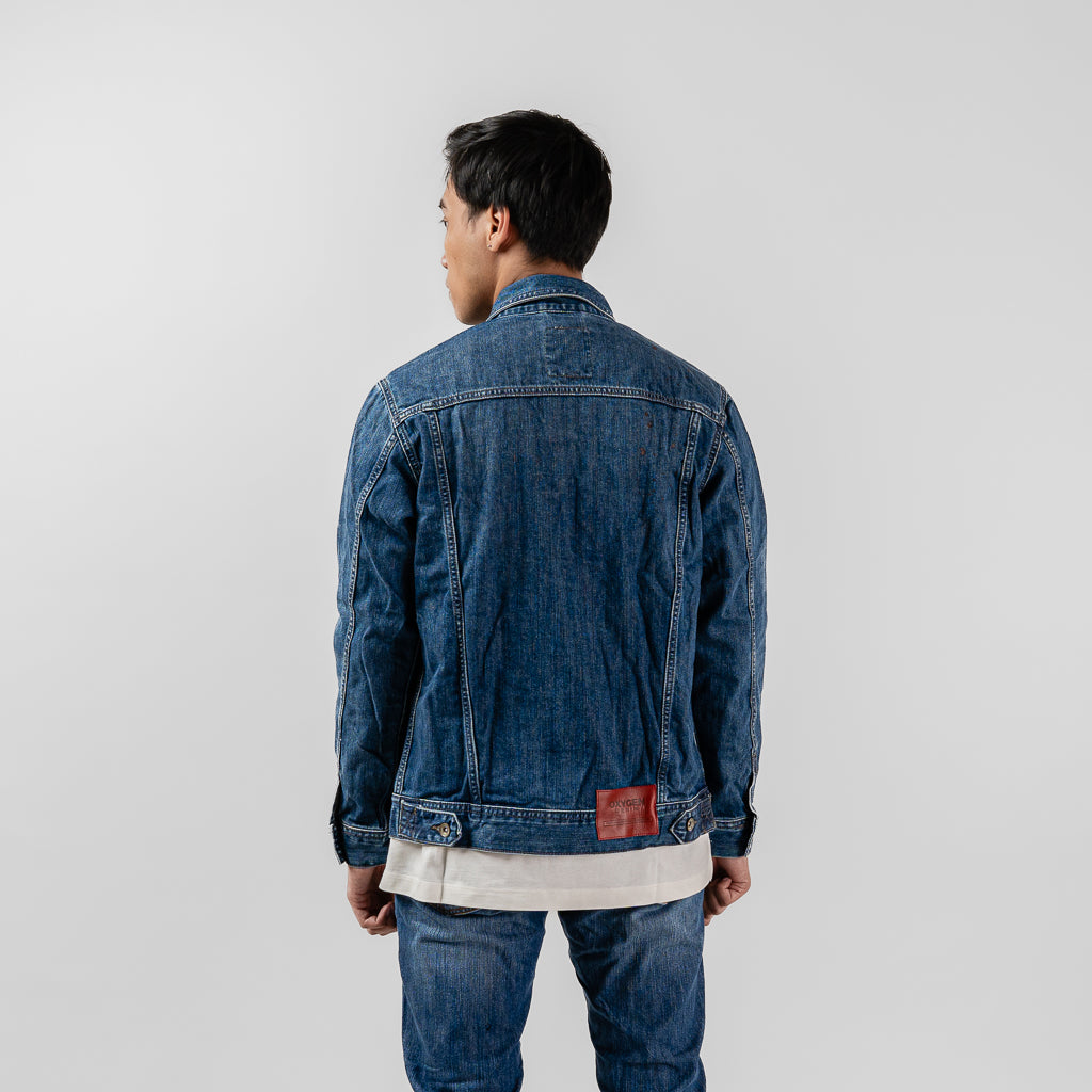 Oxygen Denim 605 Short Journey Jacket - Medium Blue 0202