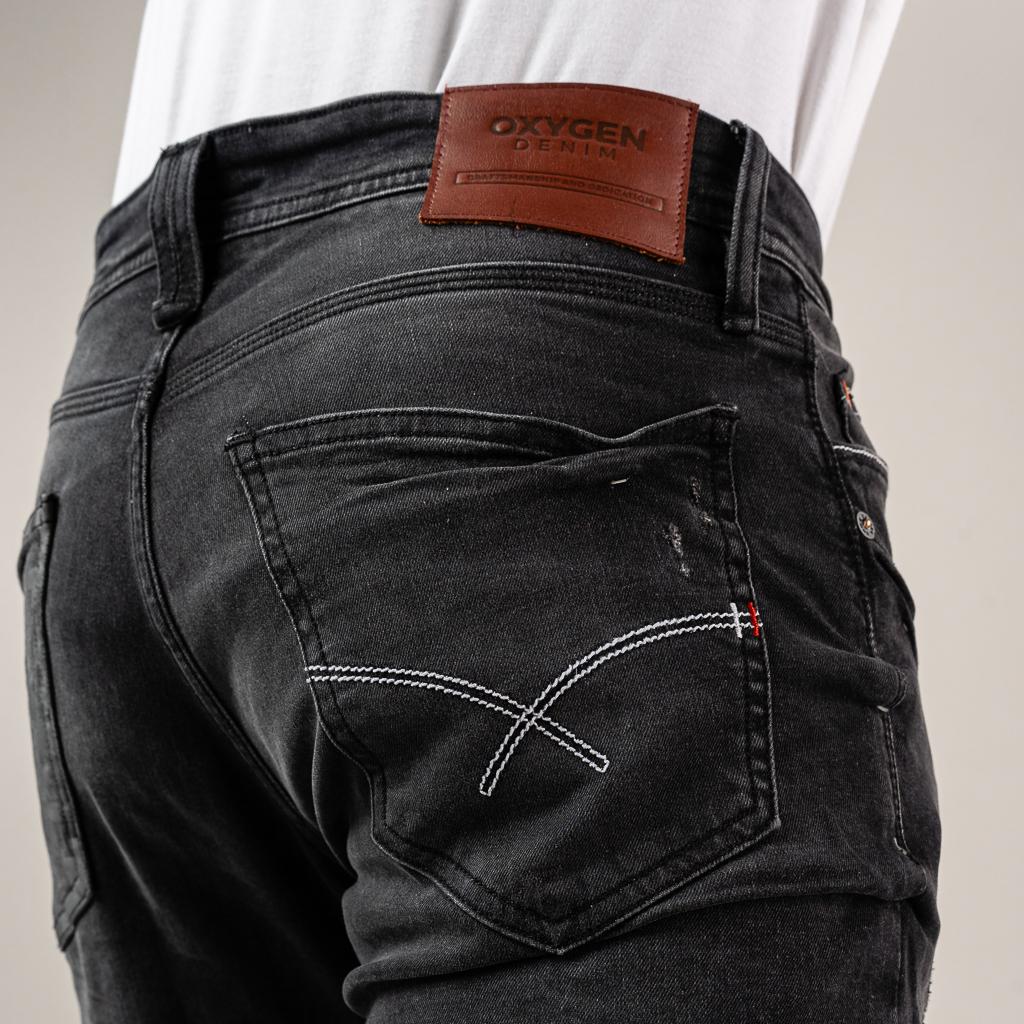 Oxygen Denim 706 Evolve New Legacy Slim Fit Stretch Jeans - Dark Grey (2182)