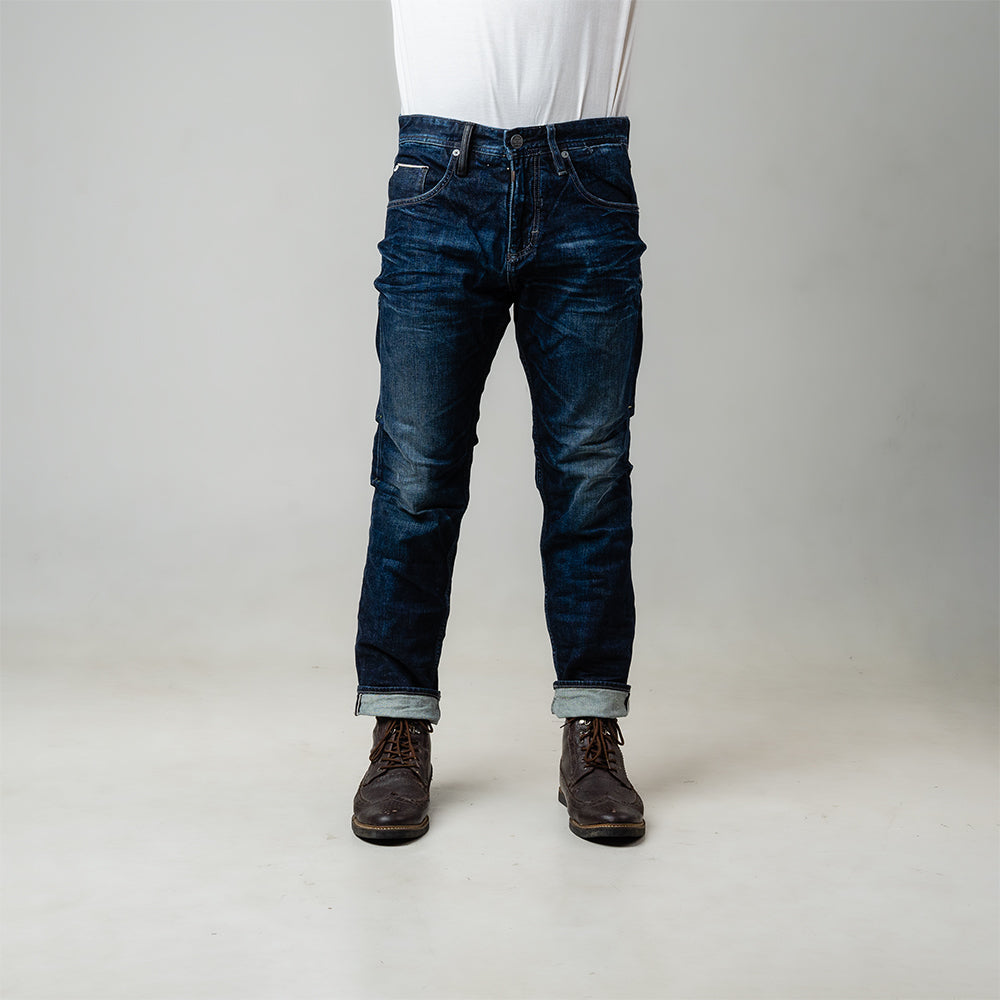 Oxygen Denim 705S Dynamic Selvedge Straight Fit Jeans - Medium Indigo