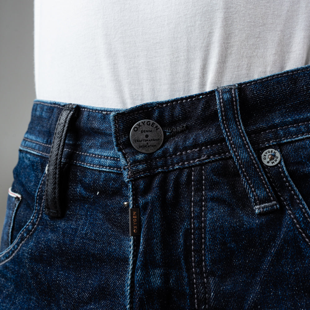 Oxygen Denim 705S Dynamic Selvedge Straight Fit Jeans - Medium Indigo