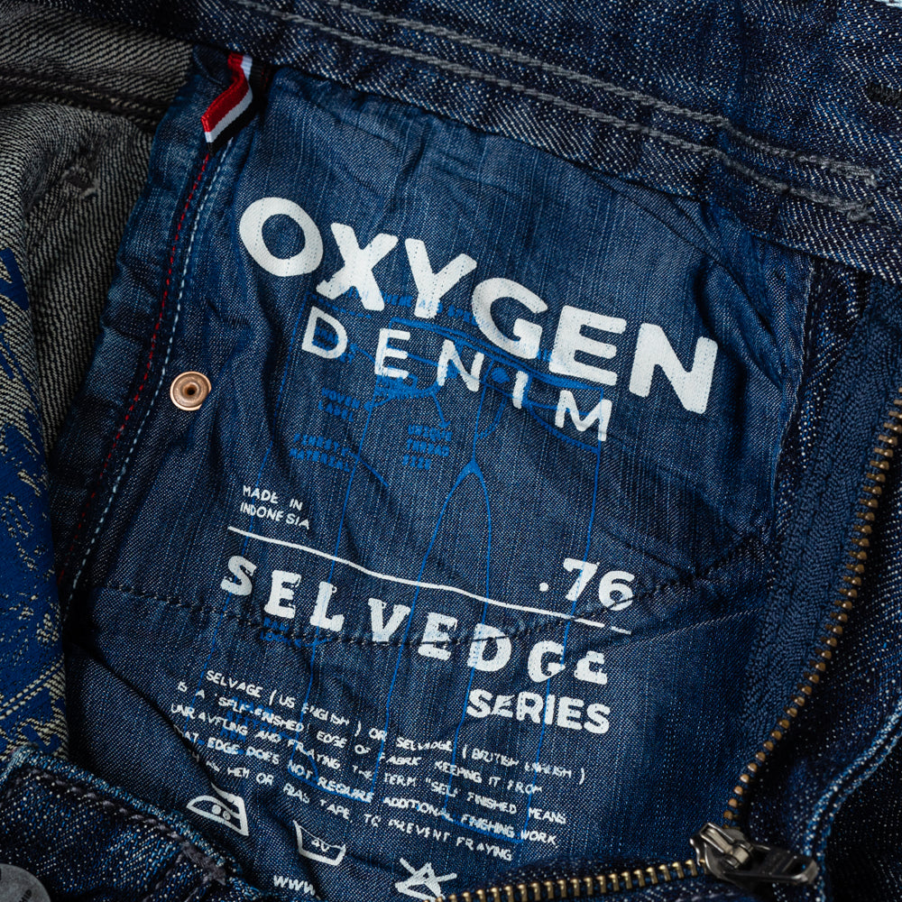 Oxygen Denim 705NS Modern Selvedge Straight Fit Jeans - Medium Indigo