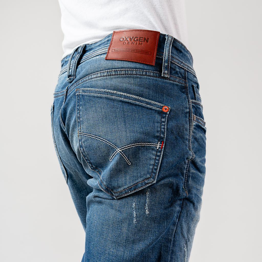 Oxygen Denim 706S Evolve New Legacy Slim Fit Stretch Jeans - Medium Blue (2233)