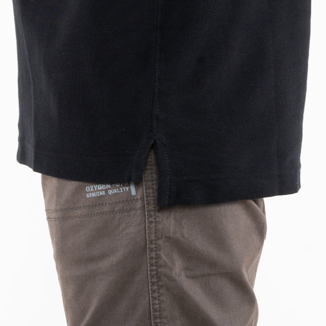 Oxygen Denim Core Polo Shirt Tipping 1 - Black