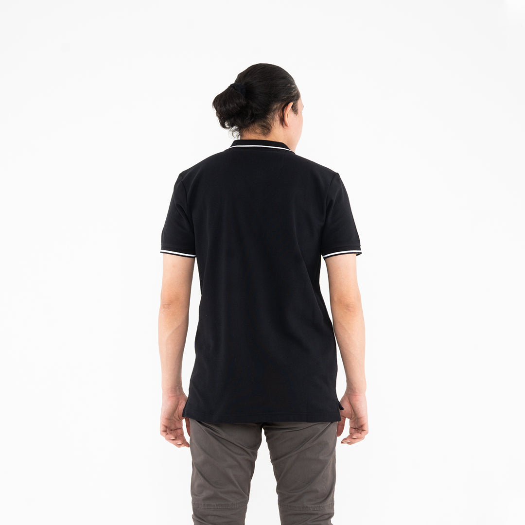Oxygen Denim Core Polo Shirt Tipping 1 - Black