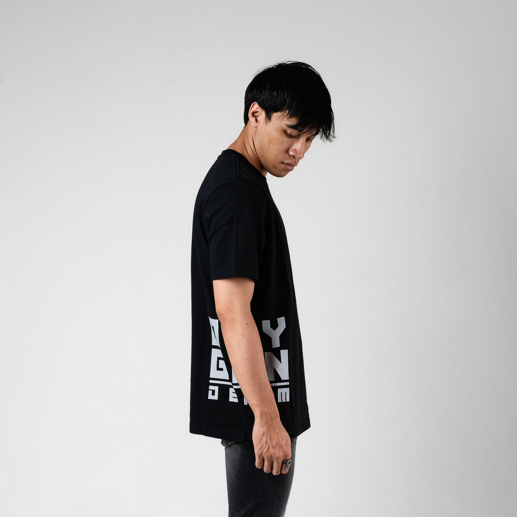 Oxygen Denim T-shirt Invade Cuts - Black